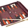 Leathersafe Packgammon - Læder rejse backgammon spil