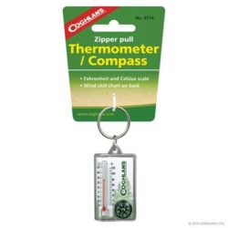 Coghlans Nøgleringskompas med termometer er et lille nøgleringskompas med termometer og kuldeindex/windchill faktor tabel.
