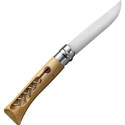 Opinel No 10 Corkscrew Knife - Lommekniv med proptrækker