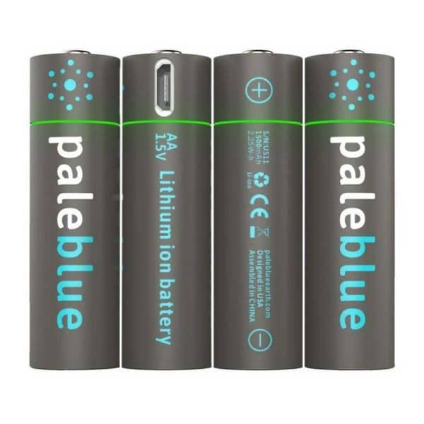 Pale Blue Li-Ion - Genopladelige 4 x AA Batteri